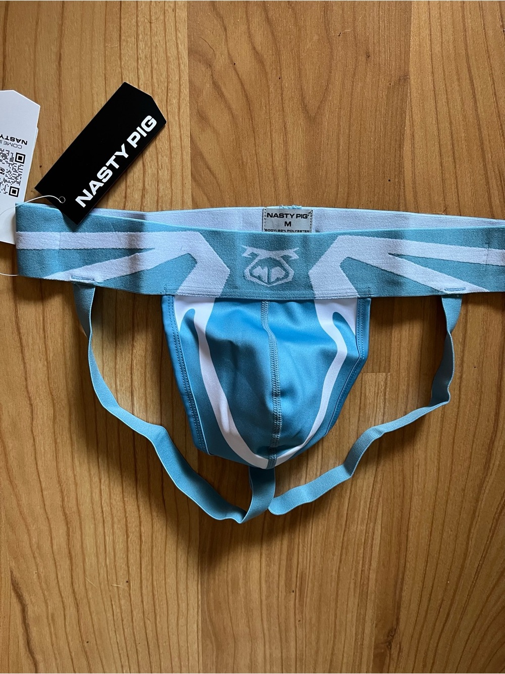 Nasty Pig Aqua Blue & White Jockstrap